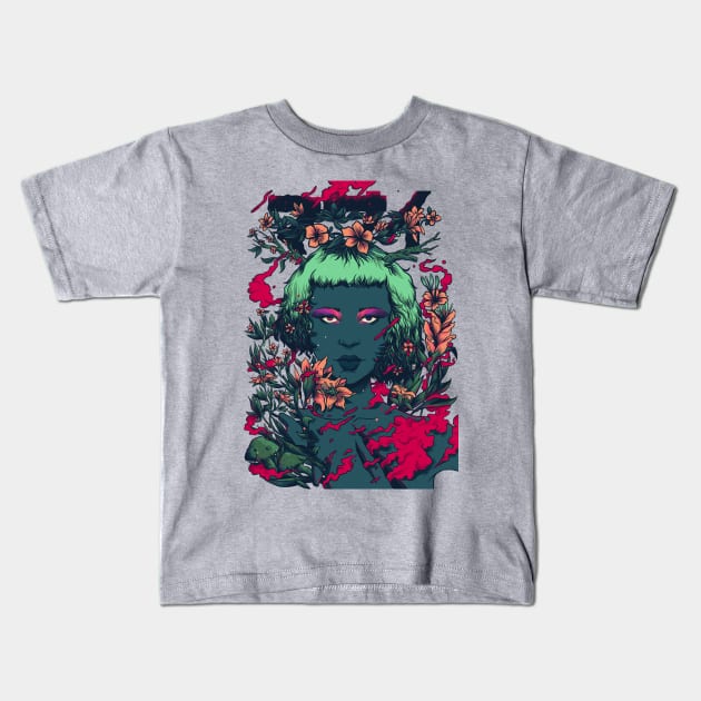 Flowerhead Kids T-Shirt by massai